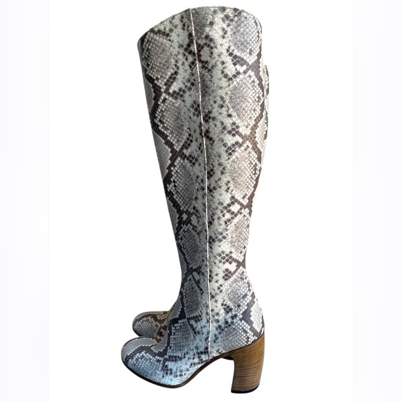 Ann Demeulemeester Snakeskin Leather 36.5 Made in Italy  Over the Knee Boots - Picture 3 of 11